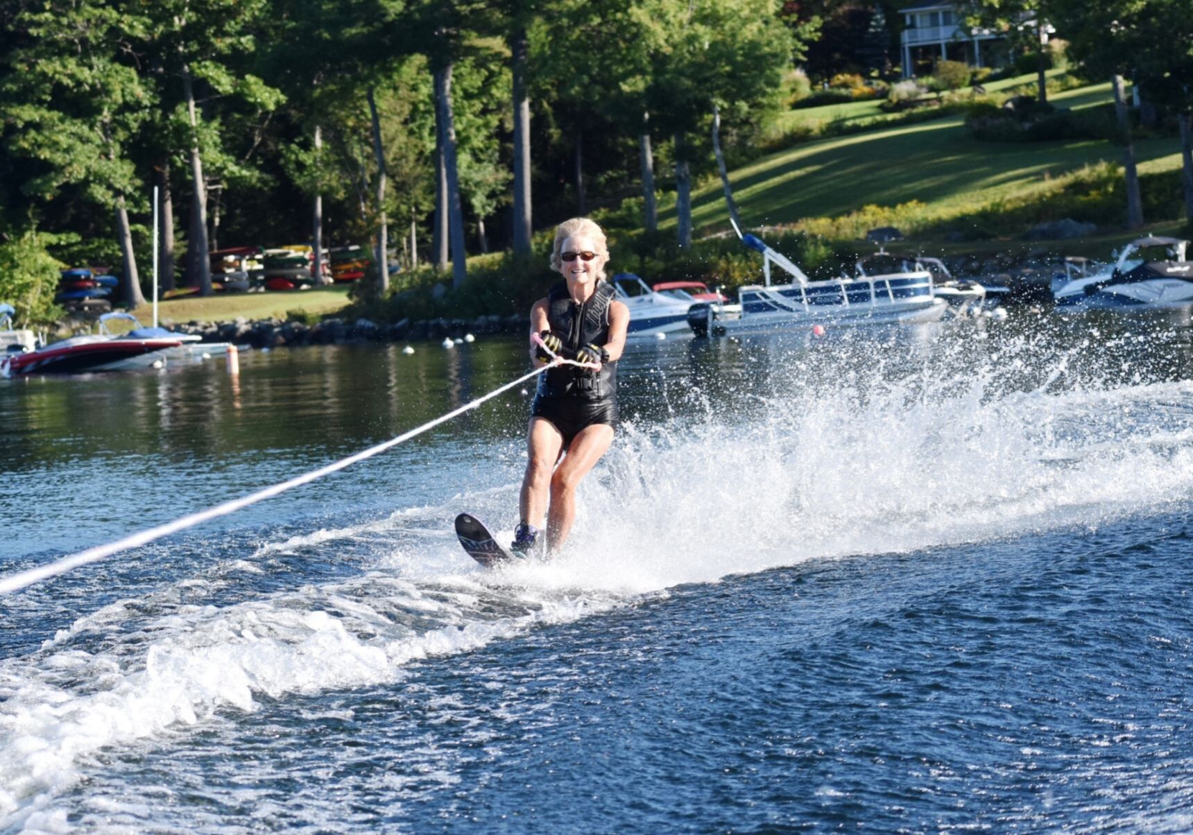 Slalom skiing
